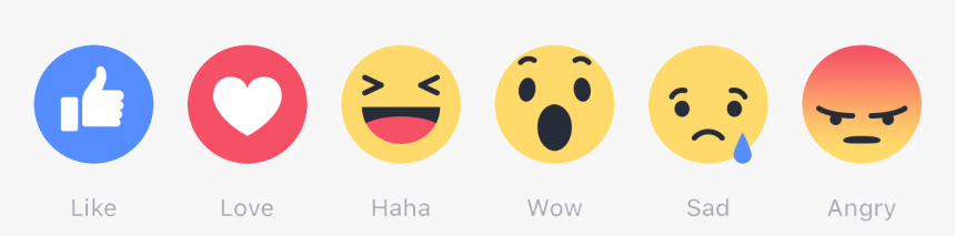 Facebook Reactions Graphics Png - Facebook Reactions, Transparent Png, Free Download