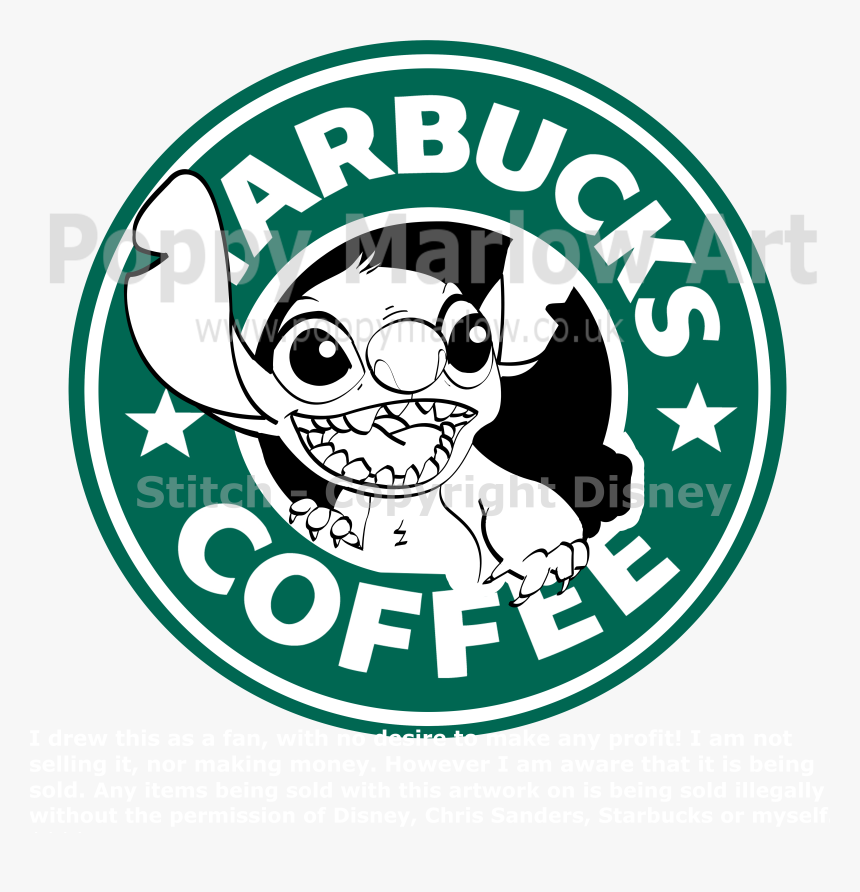 Transparent Starbucks Clipart - Stitch Starbucks Logo, HD Png Download, Free Download