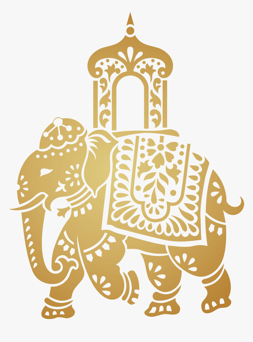 Decorative Indian Elephant Transparent Clip Art Image, HD Png Download, Free Download
