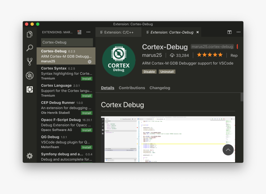 Cortex-debug Extension - Nrf52 Debug Visual Studio Code, HD Png Download, Free Download