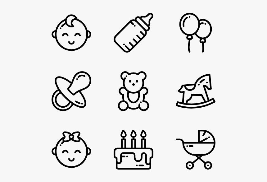 Baby Shower - Design Icons Vector, HD Png Download, Free Download