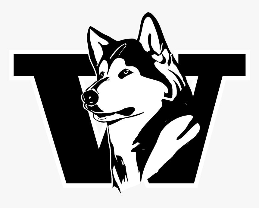 Washington Huskies Logo Black And White - University Of Washington Clipart, HD Png Download, Free Download