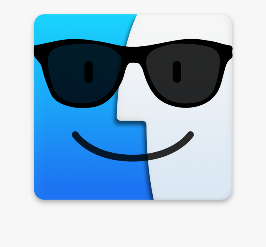 Finder Icon Wearing Sunglasses - Mac Cool Finder Icon, HD Png Download, Free Download