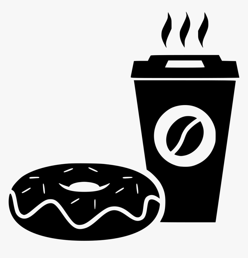 Donut Bakery Doughnut Coffee Paper Cup Hot Comments - Coffee And Donut Icon, HD Png Download, Free Download