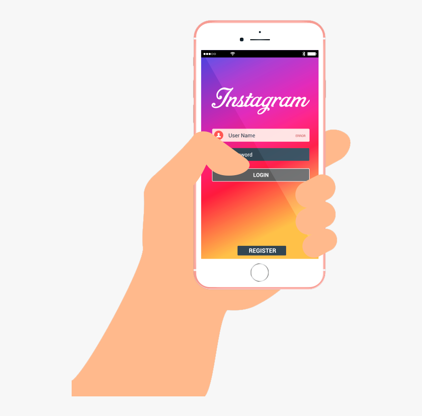 Instagram Mobil Png Vector , Png Download - Bizi Instagramdan Takip Edin, Transparent Png, Free Download