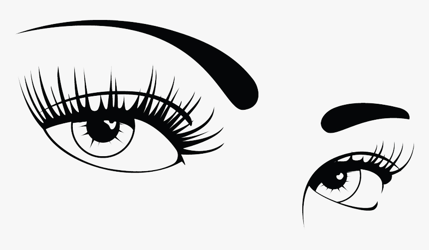 Eyes Png Transparent - Eyes With Lashes Clipart, Png Download, Free Download
