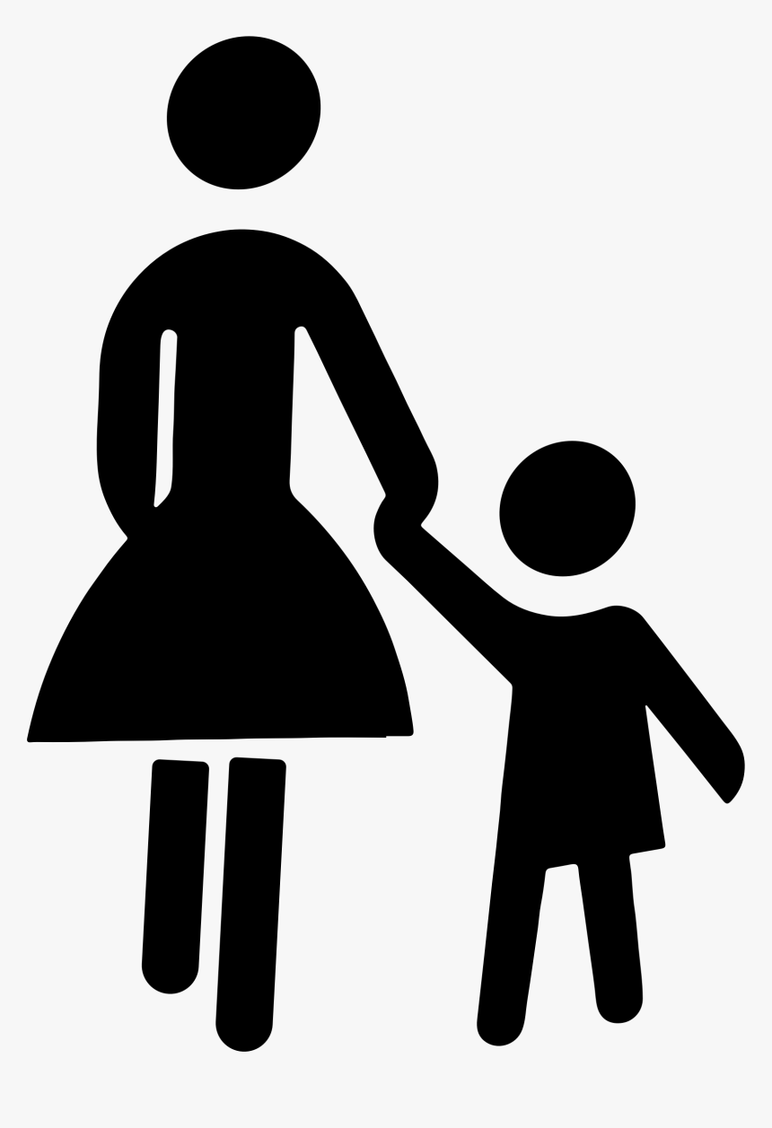 Mother And Child Holding Hands Silhouette Icons Png - Mother And Child Holding Hands Clip Art, Transparent Png, Free Download