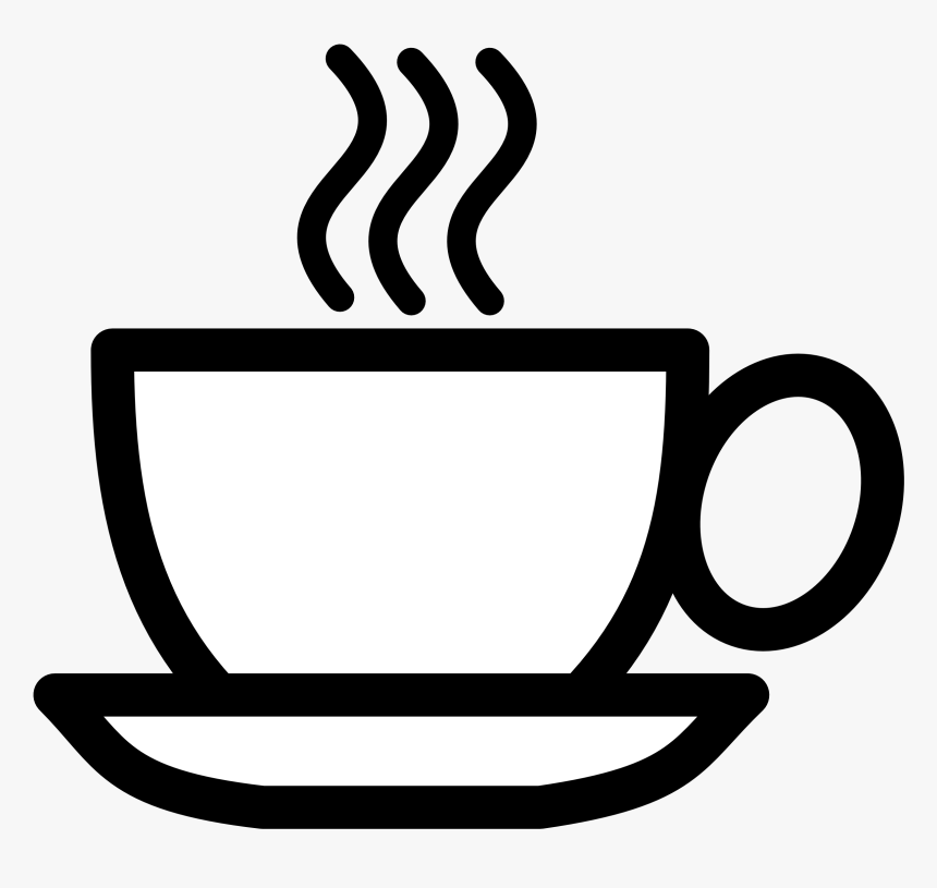 Clip Art Coffee Cup Icon - Cup White And Black, HD Png Download, Free Download