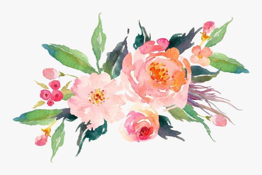 Pink Watercolor Flowers Gifts By Junkydotcom Zippi - Watercolor Flowers Transparent Background, HD Png Download, Free Download