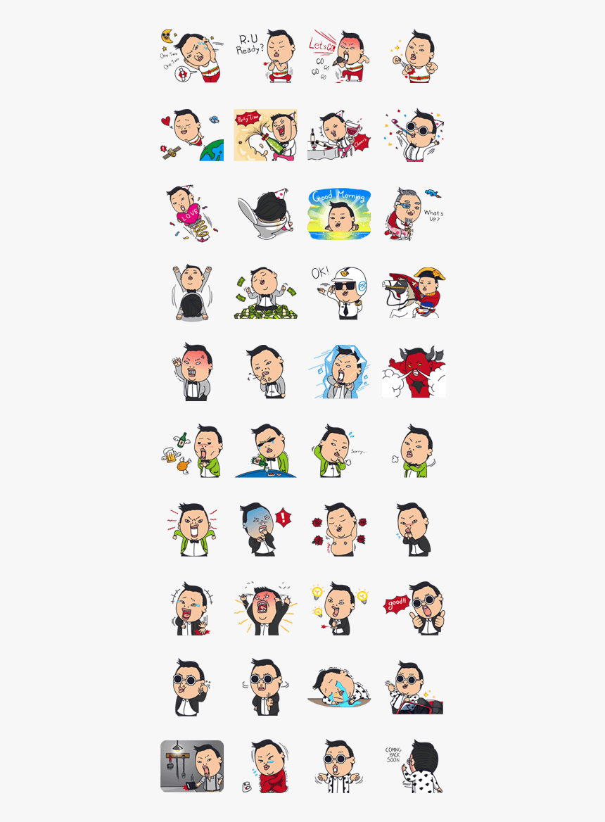 Psy 3rd Special Edition - Famous Wechat Stickers, HD Png Download, Free Download