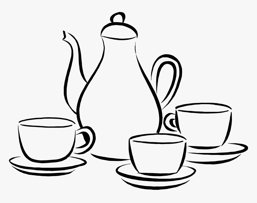 Transparent Cup Of Coffee Png - Coffee Pot And Cups, Png Download, Free Download