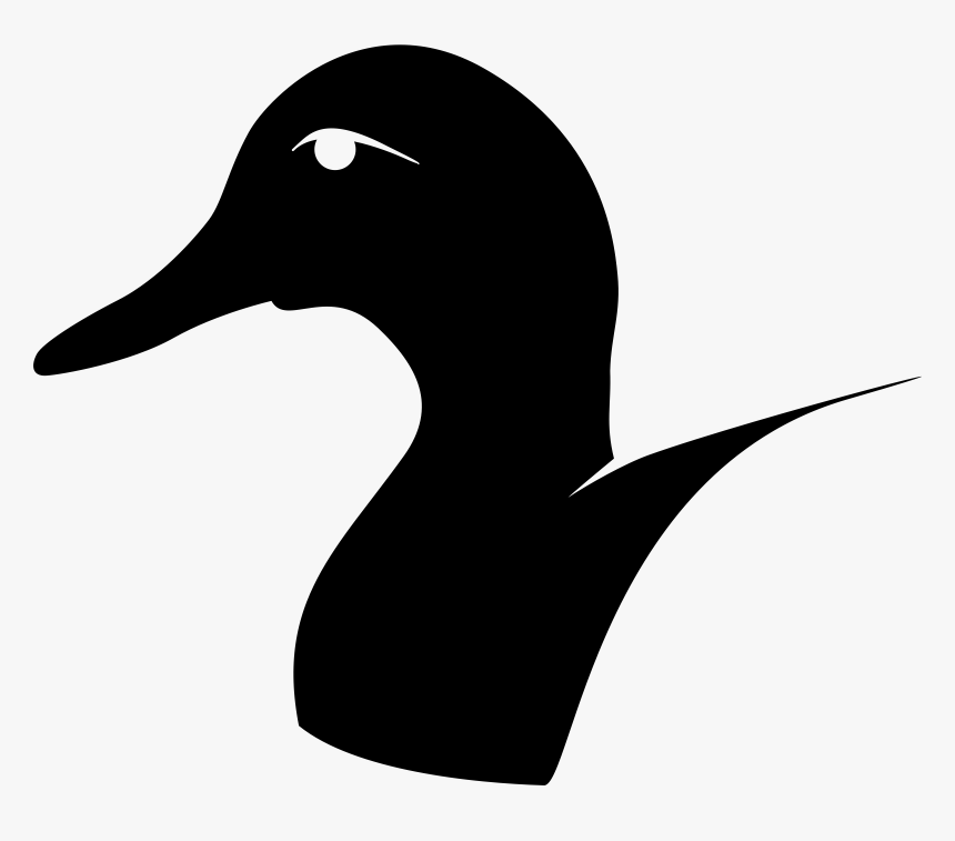 Donald Duck Mallard Daisy Duck Goose - Duck Head Silhouette, HD Png Download, Free Download