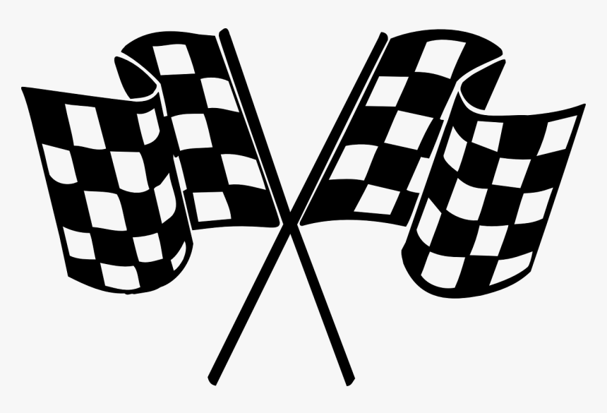 NASCAR #1 Racing Flag Enameled Gold Tone Checkered Race Flag Design Lapel Pin