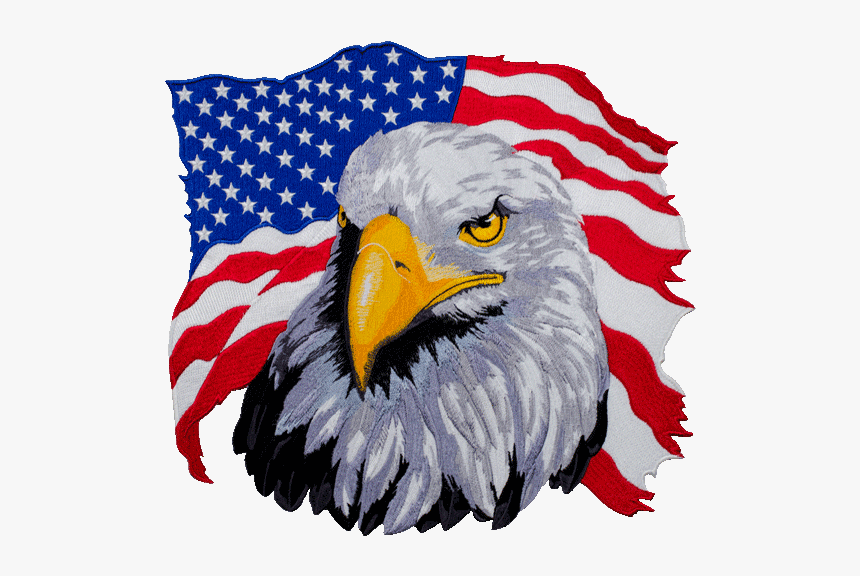 Eagle Biker Cut - American Flag With Eagle Clipart, HD Png Download, Free Download