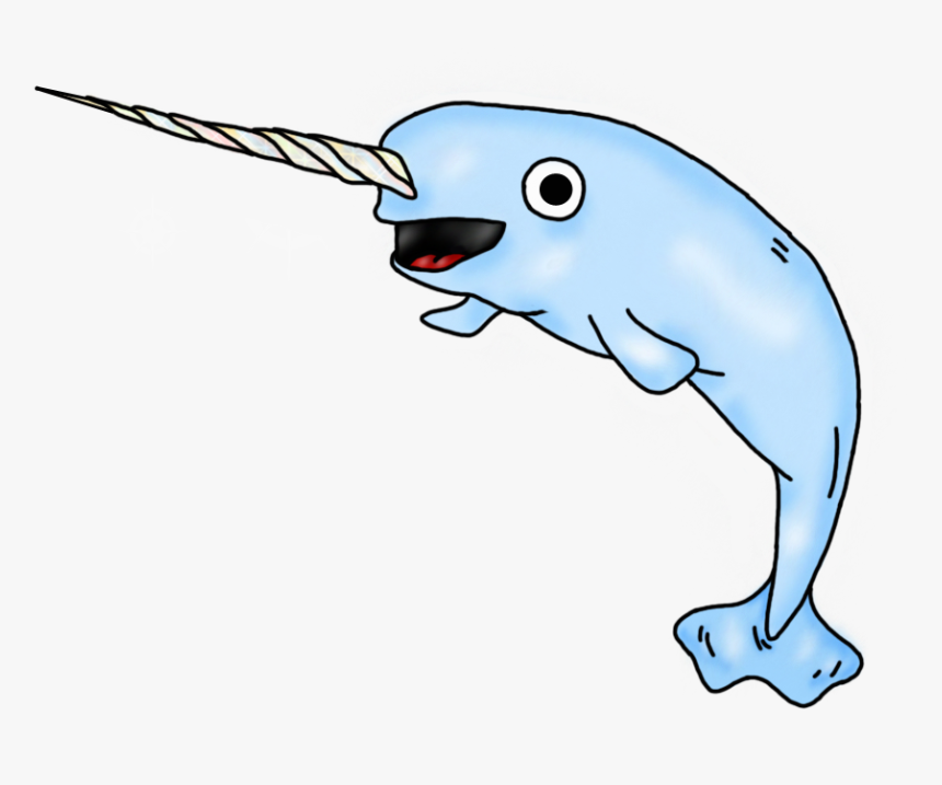 Narwhal Showing Post Clip Art - Cartoon Narwhal, HD Png Download, Free Download