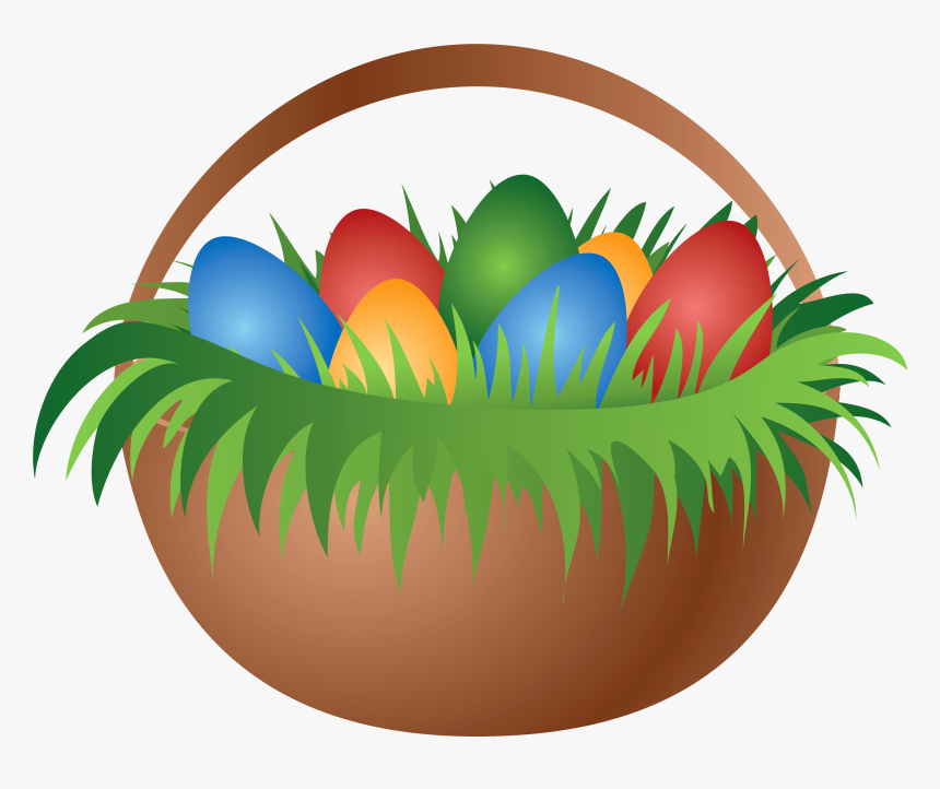Painted Easter Basket With Easter Eggs Png Picture - Easter Egg Png, Transparent Png, Free Download