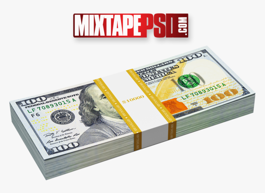 Blue Hundred Dollar Bill Png - Stack Of Ten Thousand Dollars, Transparent Png, Free Download