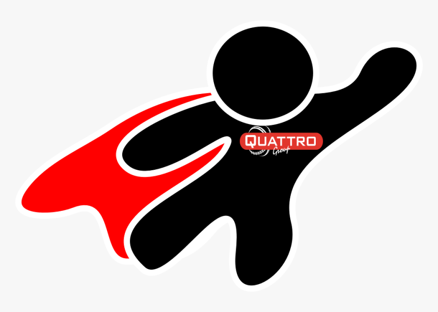 Quattro Hero Saves Damsel In Distress - Super Hero Red Cape Clip Art, HD Png Download, Free Download