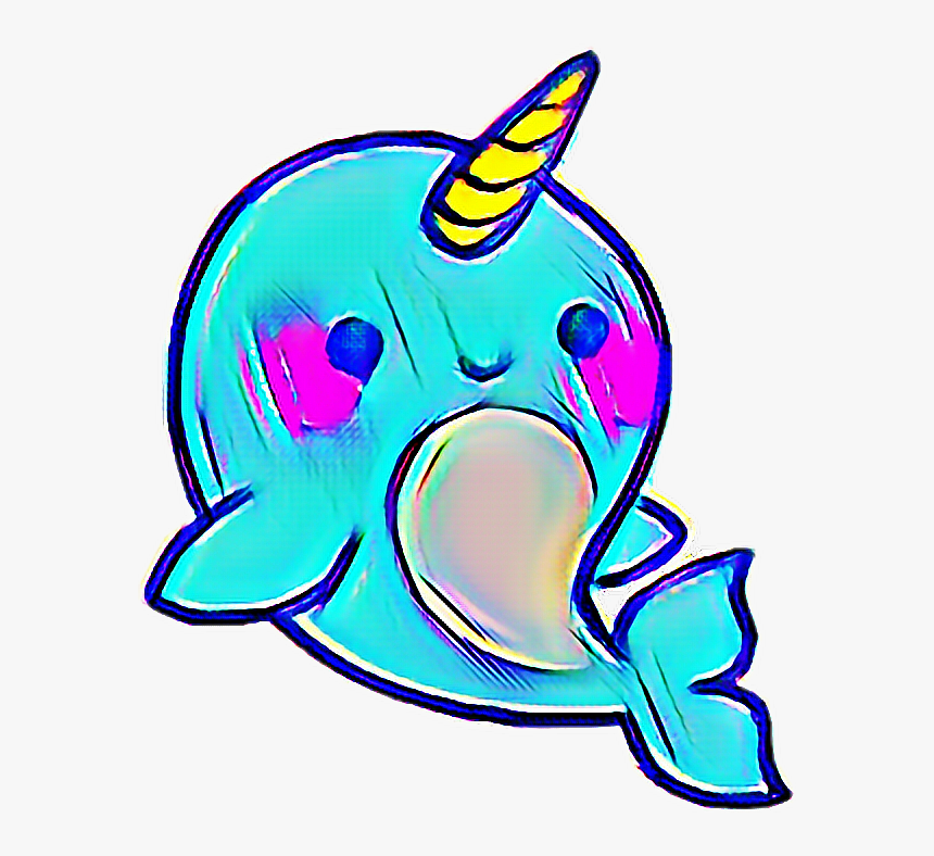 Narwhal Clipart Unicorn Fish - Cartoon Cute Kawaii Narwhal, HD Png Download, Free Download