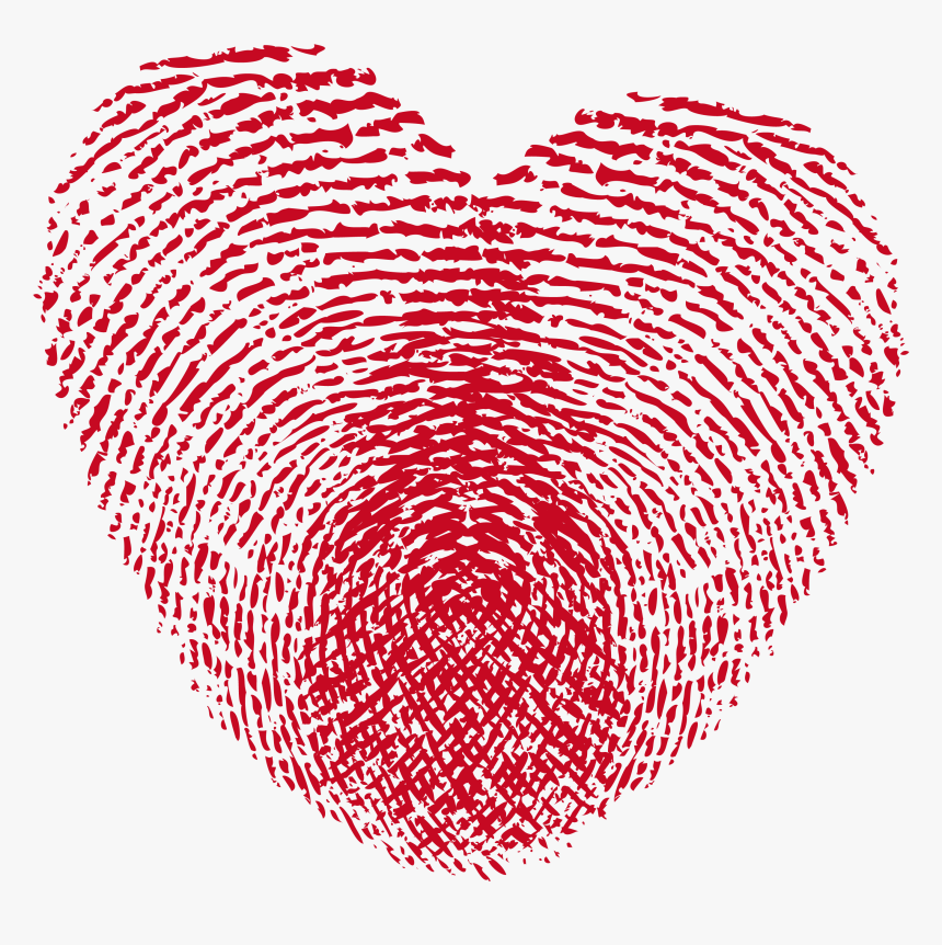 Heart Print Png Clipart - Heart Fingerprints Png, Transparent Png, Free Download