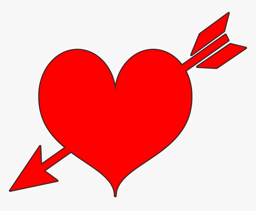 Hearts With Arrow Clipart, HD Png Download, Free Download