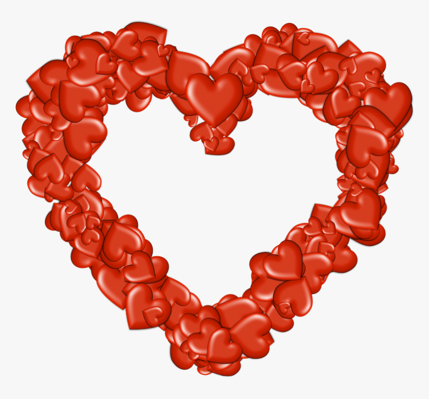 Kalp, Png, Aşk, Sevgililer Günü, Scrapbooking - Heart Made Of Hearts Png, Transparent Png, Free Download