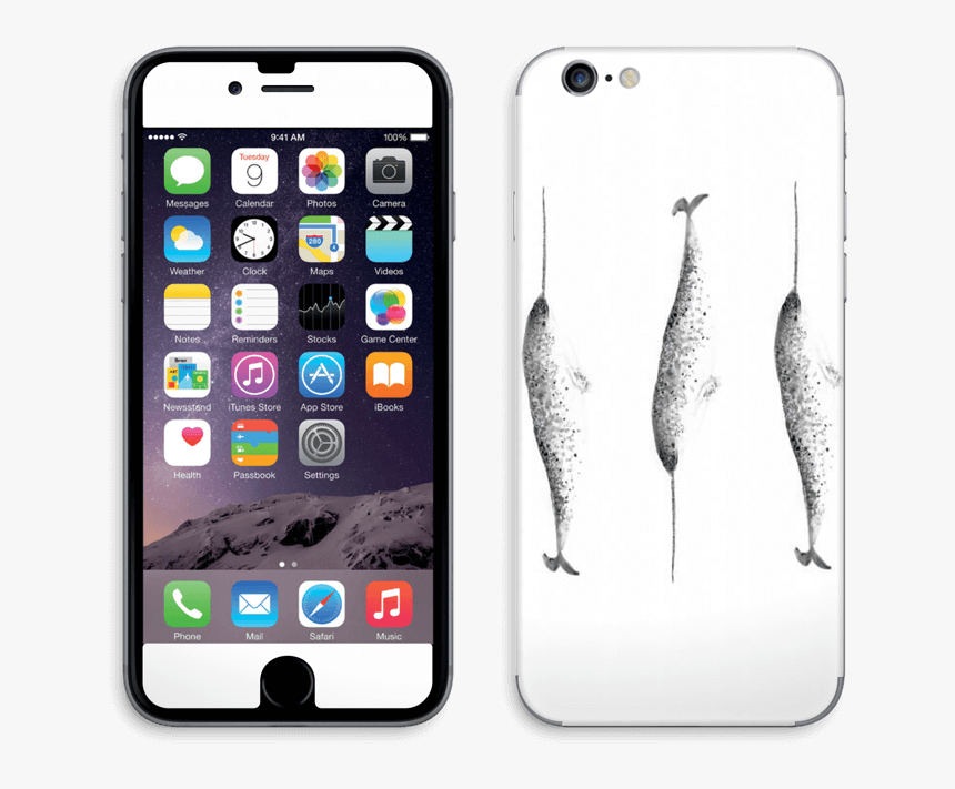Narwhale Skin Iphone 6/6s - Iphone 6 Grå, HD Png Download, Free Download