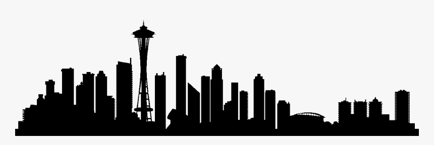 Seattle Skyline Drawing Silhouette - Seattle Skyline Silhouette Png, Transparent Png, Free Download