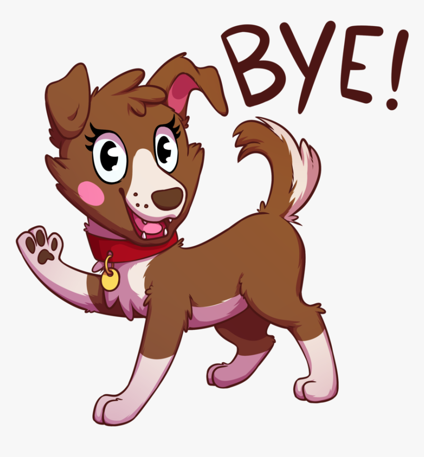 Senaelik, Blushing, Blush Sticker, Bye, Collar, Dog, - Bye Facebook Dog, HD Png Download, Free Download