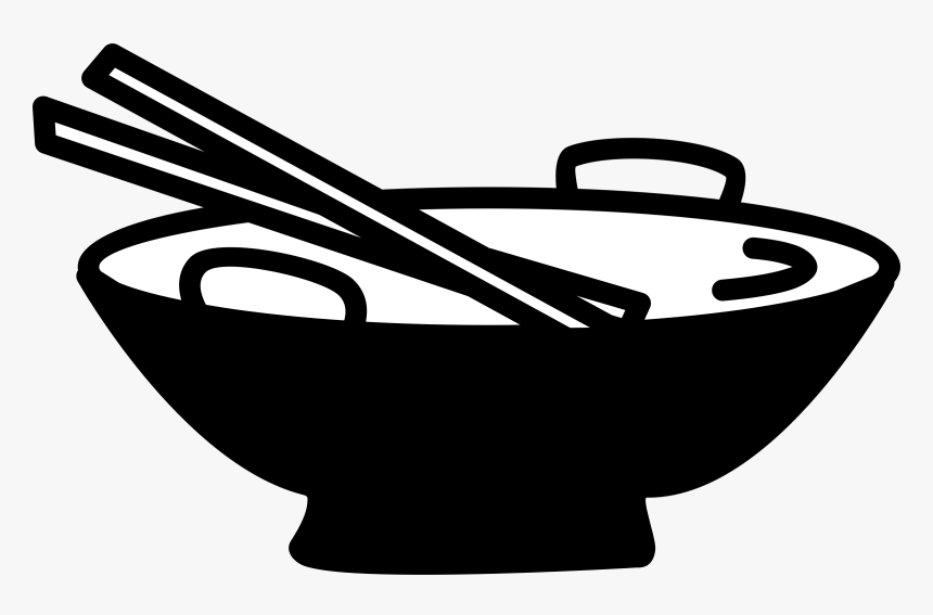 Bowl With Chopsticks - Wok Clip Art, HD Png Download, Free Download