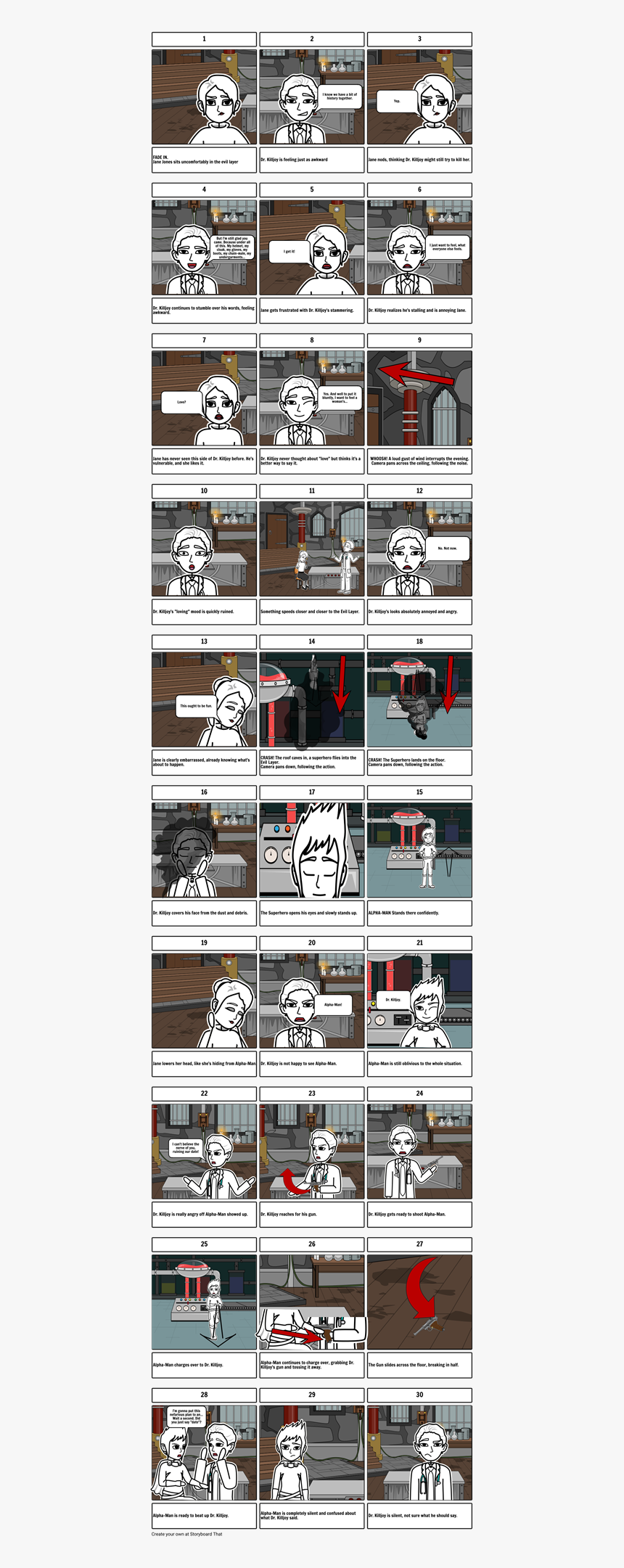 A Date With A Super Villain Storyboards, HD Png Download, Free Download