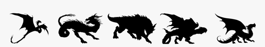 Drake Dragon Silhouette, HD Png Download, Free Download