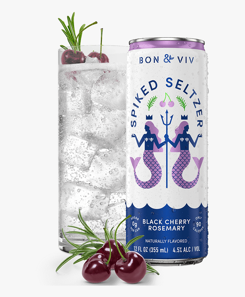 Bon And Viv Spiked Seltzer Black Cherry Rosemary - Bon And Viv Spiked Seltzer, HD Png Download, Free Download