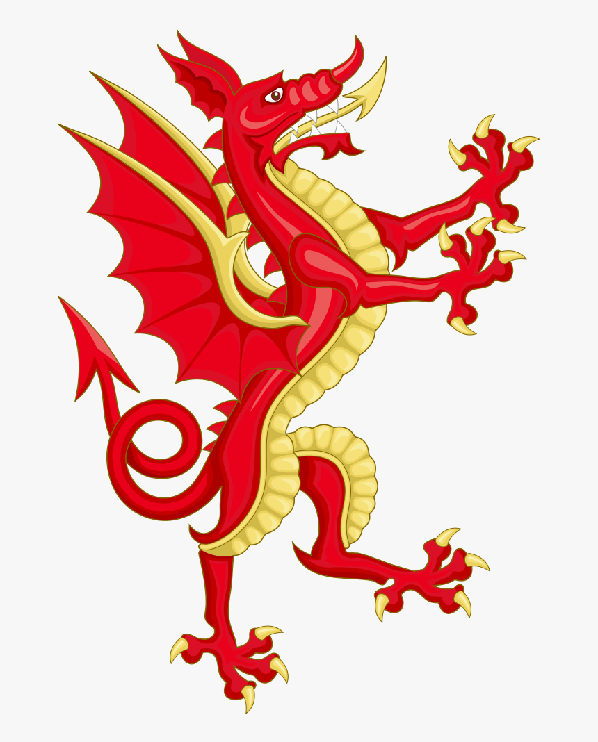 Welsh Dragon Coat Of Arms, HD Png Download, Free Download