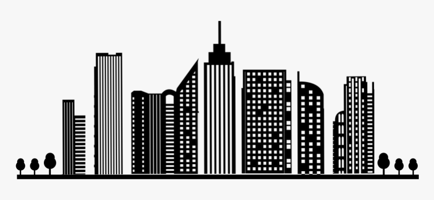 Skyline Building Silhouette City Paper - Silhouette White Building Png, Transparent Png, Free Download
