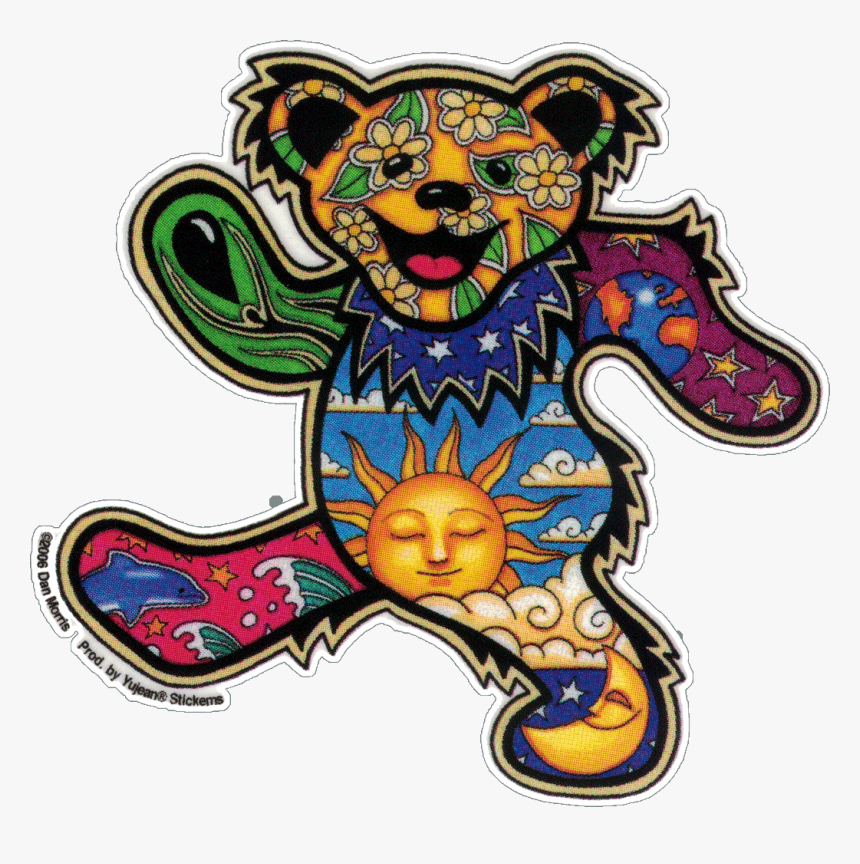 Grateful Dead Dancing Bear Png Picture Library Stock - Grateful Dead Psychedelic Bear, Transparent Png, Free Download