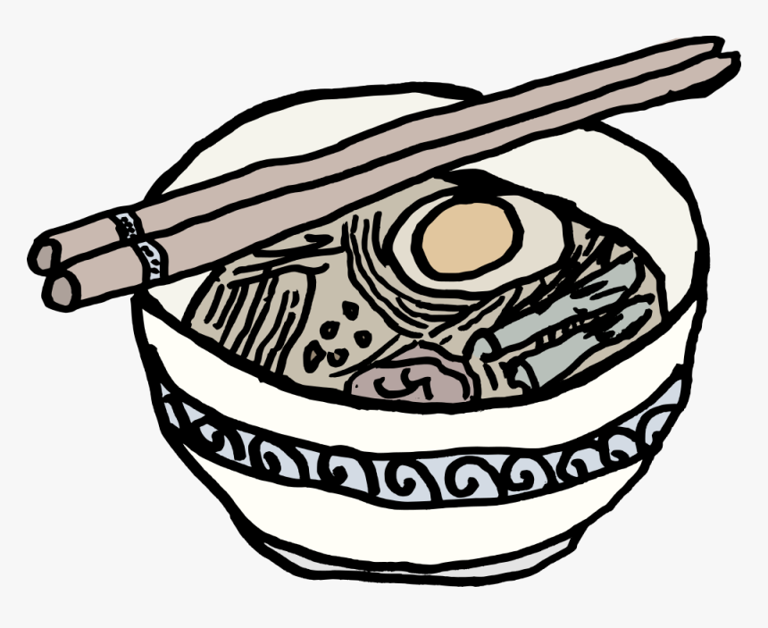 Chopsticks Drawing Bowl Ramen Frames Illustrations - Ramen Drawing, HD Png Download, Free Download