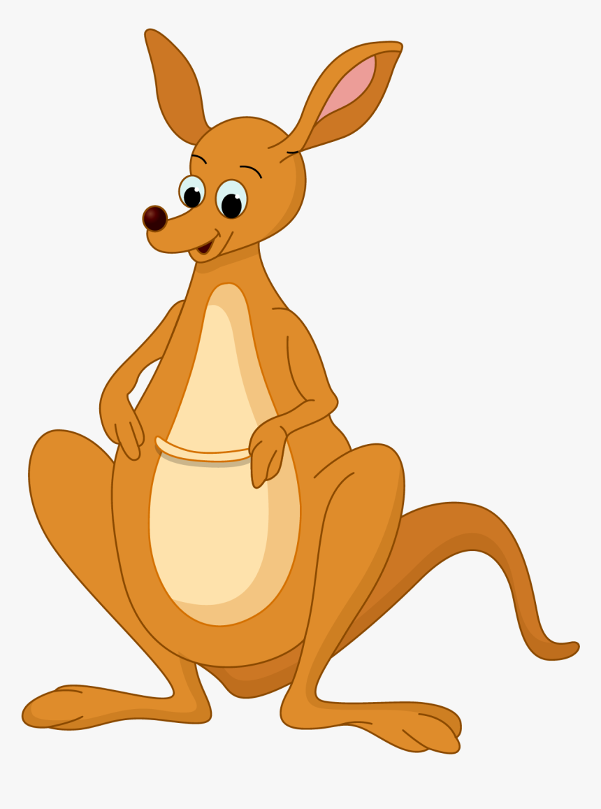 Transparent Kangaroo Clipart Png - Kangaroo Drawing With Colour, Png Download, Free Download