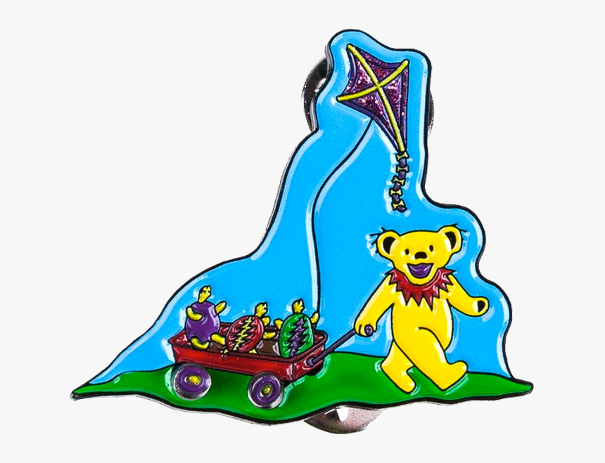 Grateful Dead Terrapin & Bear Red Wagon Pins - Clip Art, HD Png Download, Free Download