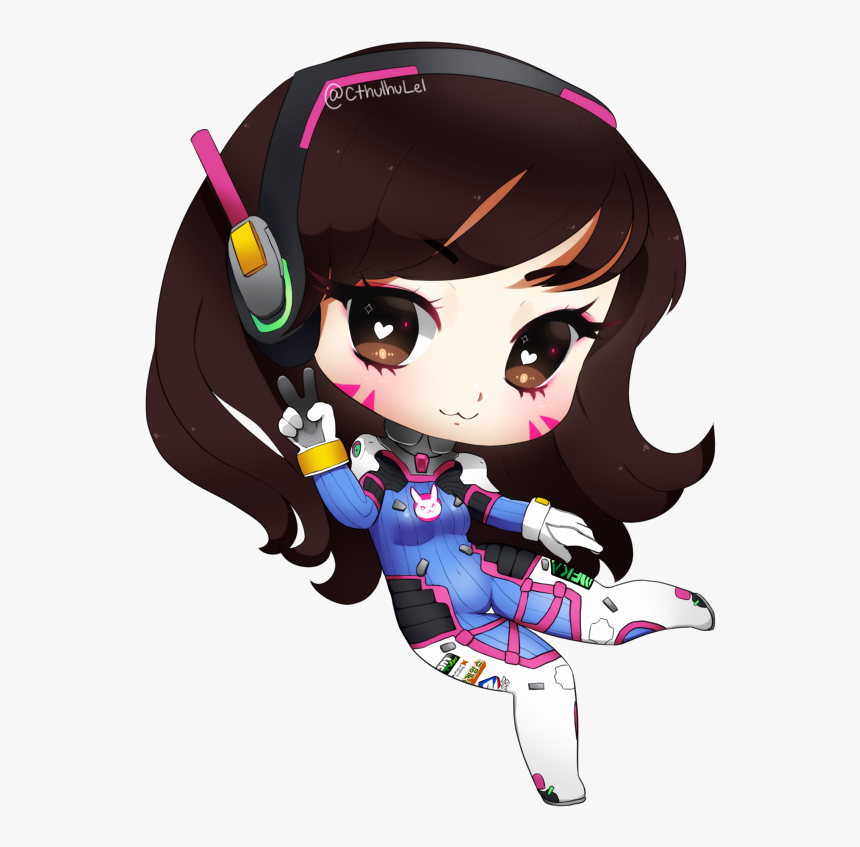 ー ﾉ Dva Is The Funnest Character - D Va Chibi Transparent, HD Png Download, Free Download