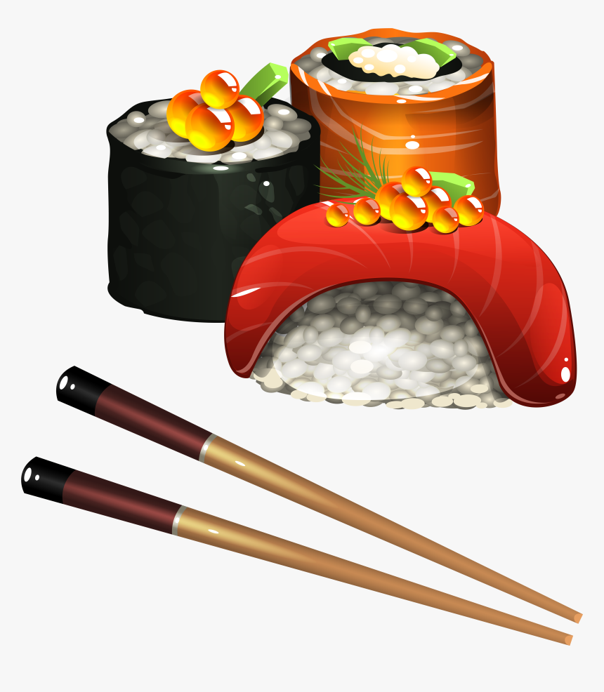 Japanese Clipart Chopstick Japanese - Sushi Clipart Png, Transparent Png, Free Download