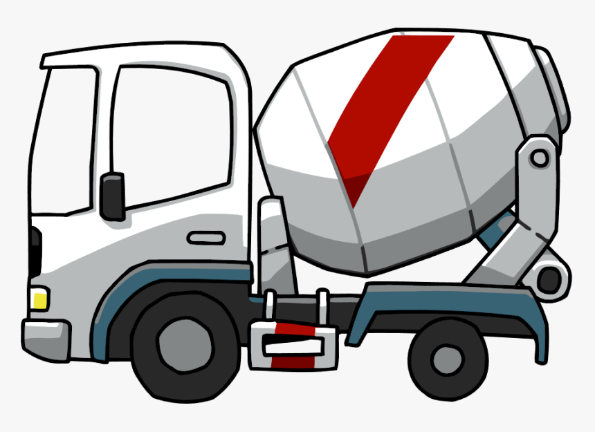 Concrete Mixer - Concrete Mixer Truck Cartoon Png, Transparent Png, Free Download