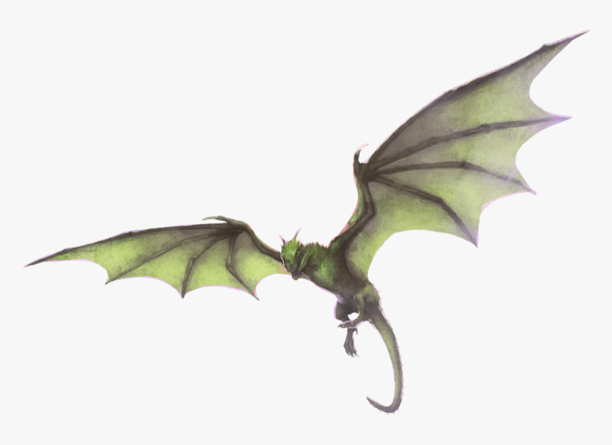 green dragon flying