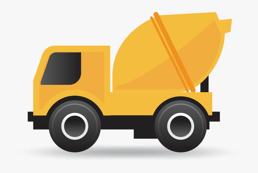 Cartoon Cement Concrete Mixer - Cement Mixer Clip Art, HD Png Download