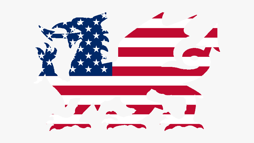 Combined Wales Us Flag - American And Welsh Flag, HD Png Download, Free Download
