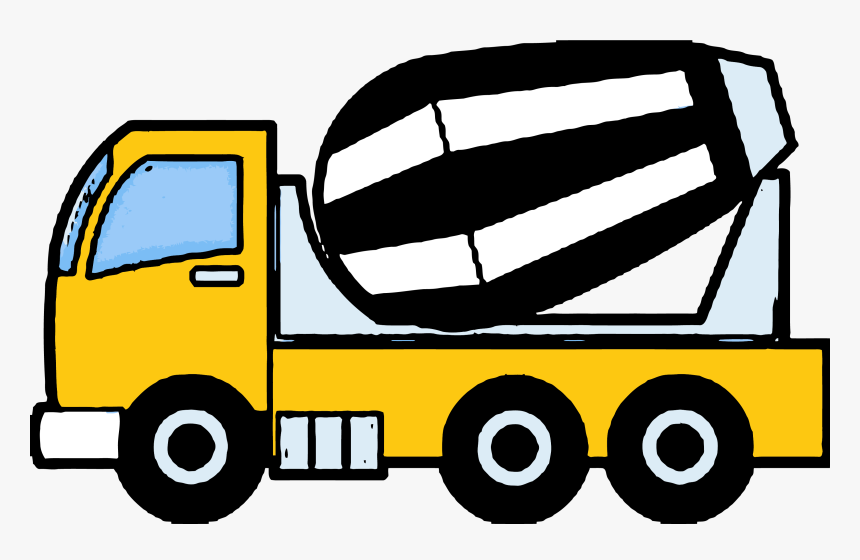 Clip Art Cement Truck Clipart - Cement Truck Clipart Blue, HD Png Download, Free Download