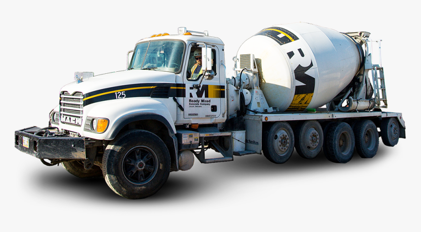 Ready-mix Concrete Concrete Masonry Unit Cement Mixers - Trailer Truck, HD Png Download, Free Download