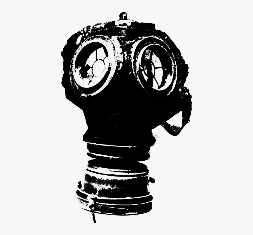 Gas Mask, Mask, Toxic, Gas, Protection, Pollution - Wwi Gas Mask Clipart, HD Png Download, Free Download