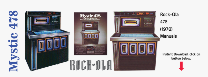 Rock-ola 478 “mystic” Manuals & Flyer Cover - Video Game Arcade Cabinet, HD Png Download, Free Download