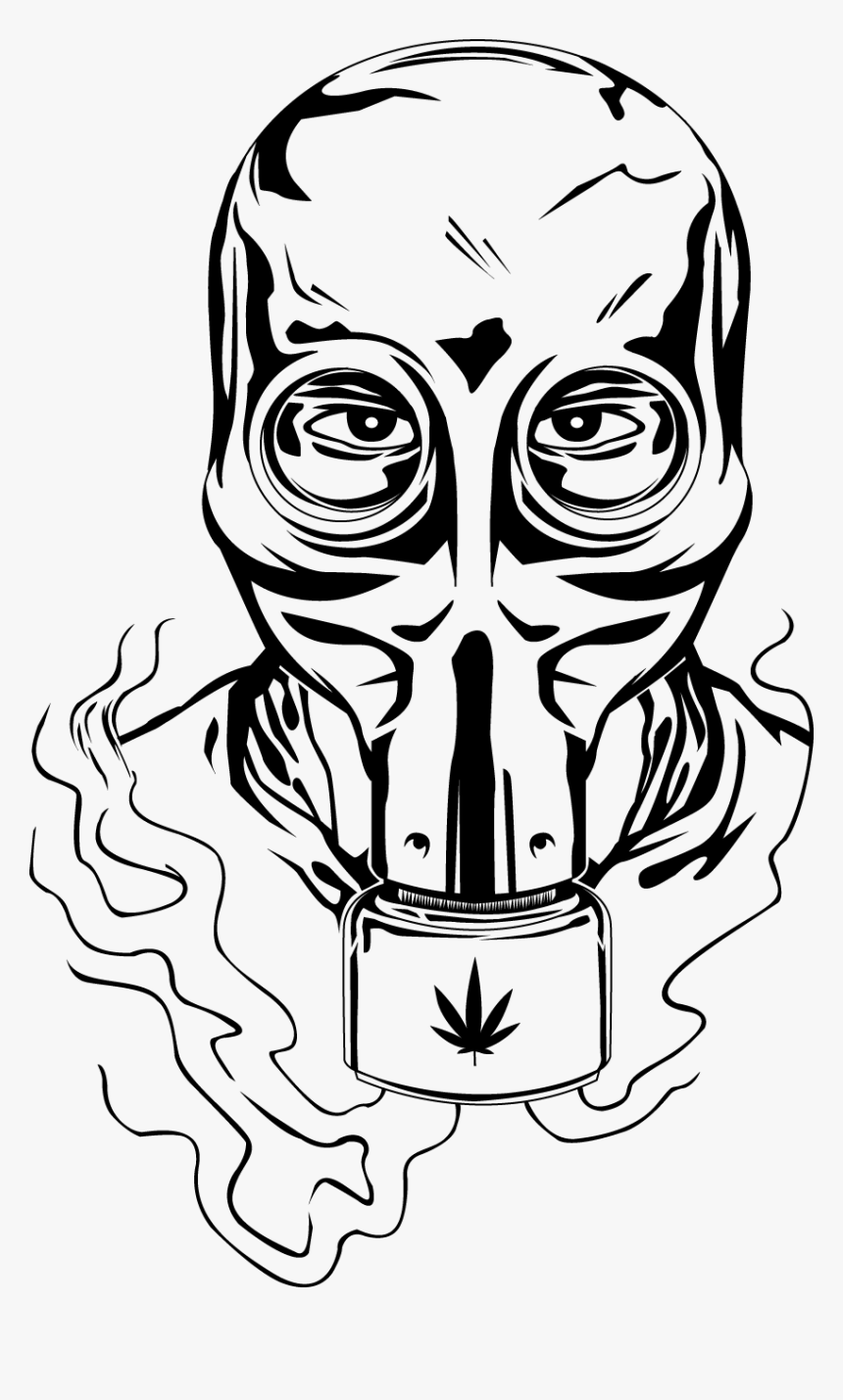 Transparent Skull Gas Mask Png - Drawn Gas Mask Skull, Png Download, Free Download